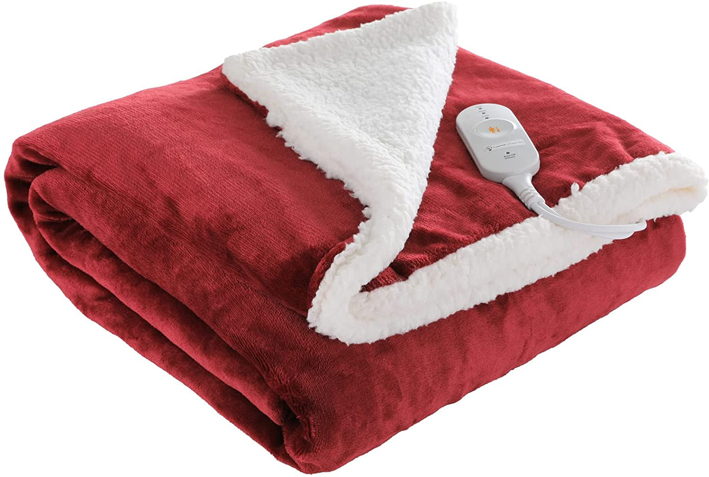 Electric Blanket, Flannel Quick Heating Blanket Blanket 6 Layer Timer Overheat Protection Washable Full Body Warming Home Office- elektrische deken
