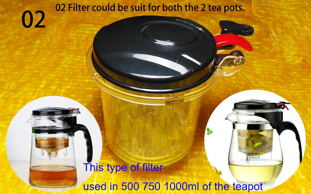 High quality Heat Resistant Glass Tea pot Chinese teaware kung fu Tea Set Puer Kettle Coffee Glass pot Convenient Office TeaPot