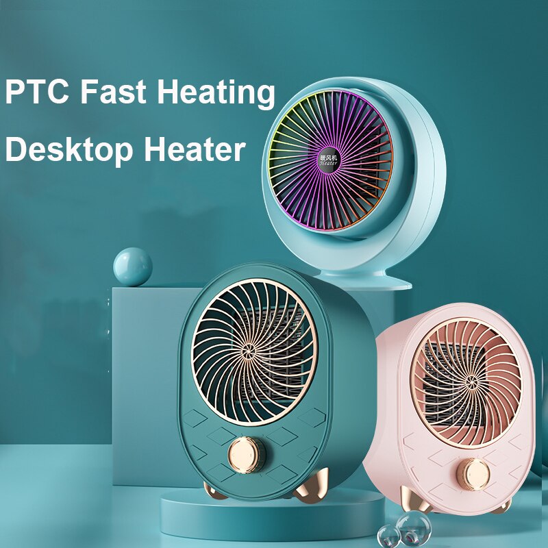 800W/1000W Mini Heater Electric Portable Fan Heater 220V Desktop Home  Electric Air Heater WarmSafe Quiet Heater PTC Heating