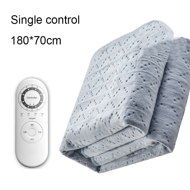 DMWD 220V Electric Blanket Thicker Mattress Heater Single/Double Control Thermostat Security Heating Blanket Winter Body Warmer- elektrische deken