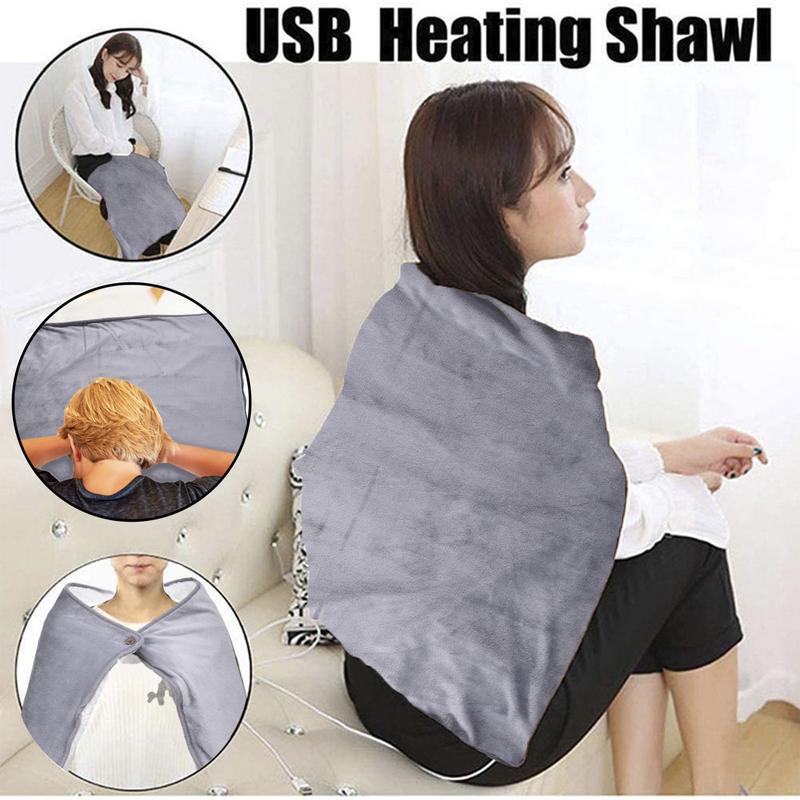 USB Electric Heating Blanket Winter Body Warmer Electric Mattress Thermostat Carpet Warm Heating Shawl for Car Office Home- elektrische deken