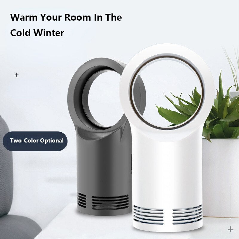 110/220V Portable Efficient Electric Heater Bladeless Desktop Table Warm Fan Space Heater Silent Mini Electric Warm Air For Home