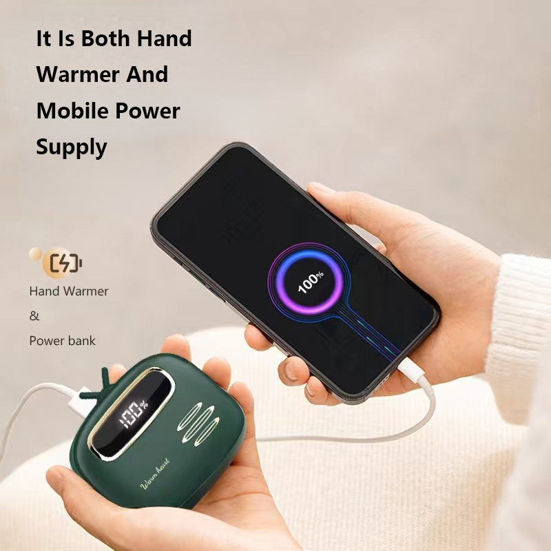 2022 Winter Mini Portable Usb Hand Warmer Efficient New Velvet Mobile Power Bank Hand Warmers Rechargeable Heater Hand Warmer
