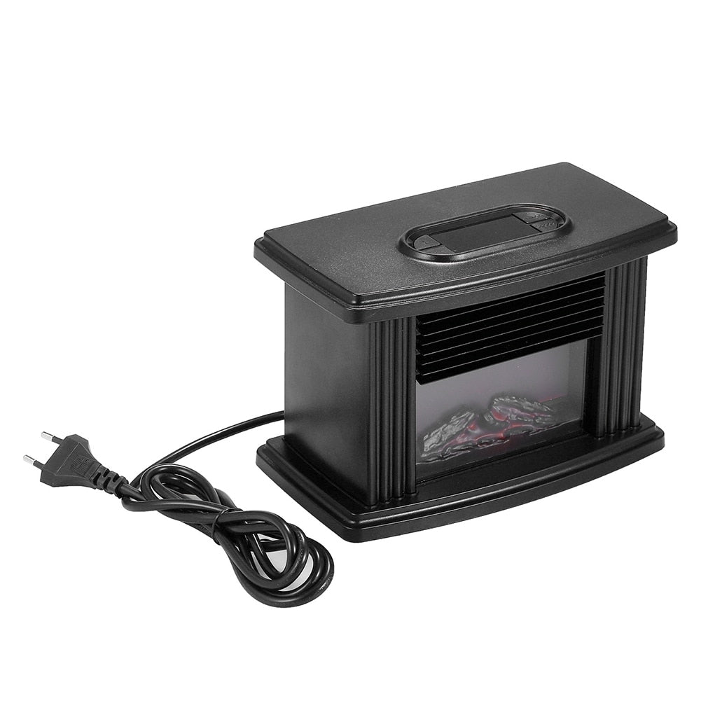 Household 1000W Electric Heater Warmer Portable Mini Quick Heating Flame Warm Air Fan Office Room Electric Heater EU Plug