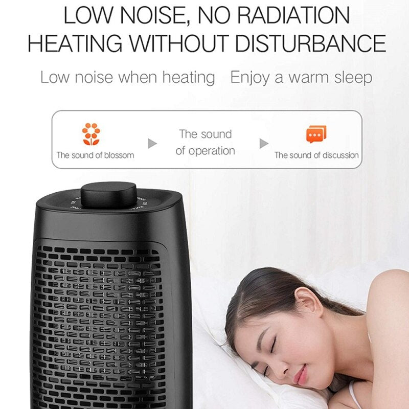 110/220V Home Heater 1200W Adjustable Thermostat and Overheat Protection Ceramic Space Fan Heater for Bedroom Living Room Office