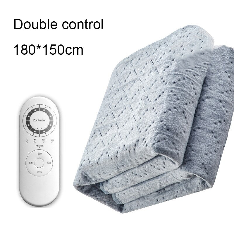 DMWD 220V Electric Blanket Thicker Mattress Heater Single/Double Control Thermostat Security Heating Blanket Winter Body Warmer- elektrische deken