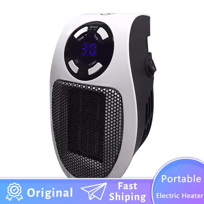 Portable Electric Heater Plug In Wall Heater Room Powerful Warm Blower Remote Mini Household Radiator Warmer Machine for Winter
