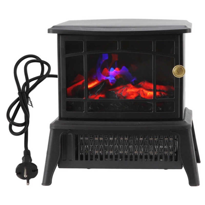 Electric Fireplace Heater with 3d Simulation Flame Overheat Protection Electric Heater Fireplace Warmer Home EU 220-240V