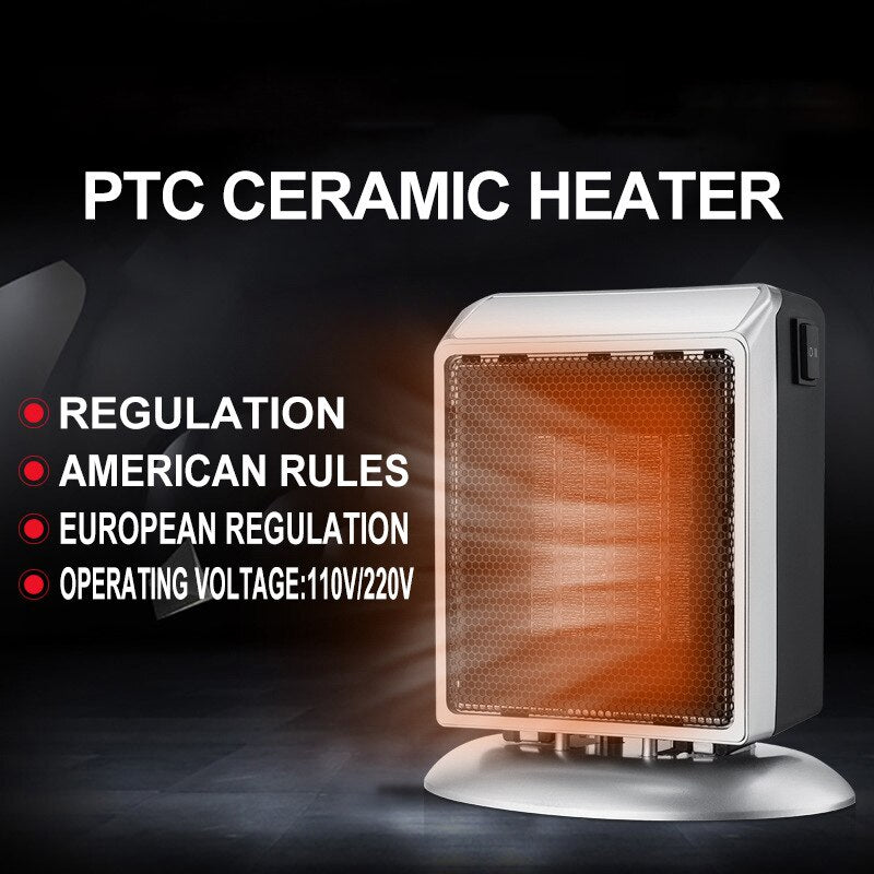 900W Electric Heater 110/220V Room Heating Electric Warmer PTC Heater Portable Heater Space Winter Warmer Machine Desktop Heater