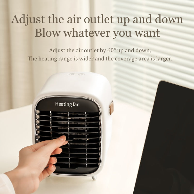 Mini Electric Fan Heater PTC Ceramic Heating Overheat Protection Home Office Portable Desktop Warmer Mini Heater for Winter