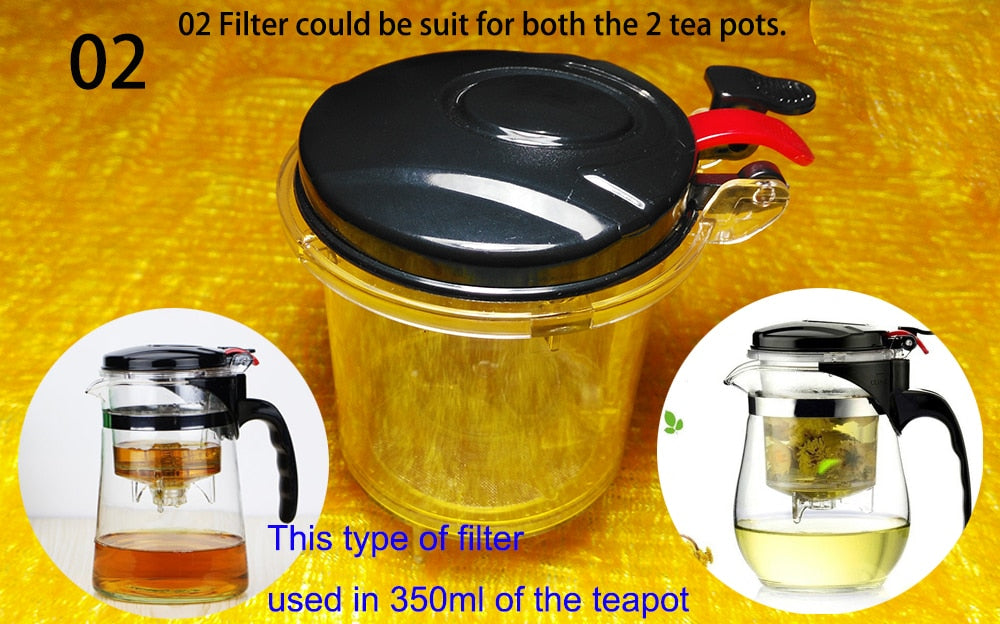 High quality Heat Resistant Glass Tea pot Chinese teaware kung fu Tea Set Puer Kettle Coffee Glass pot Convenient Office TeaPot