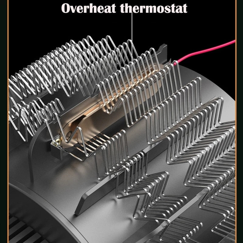 500W Desktop Electric Heater Household Smart Thermostat Fan Heater Winter Warm Electric Warmer Air Circulation Fan Heating